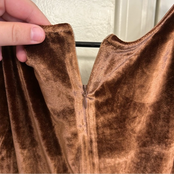 NWT dELiA*s Dollskill So Are You Bored Yet Crushed Velvet Mini Dress Mocha XXL - Picture 12 of 12